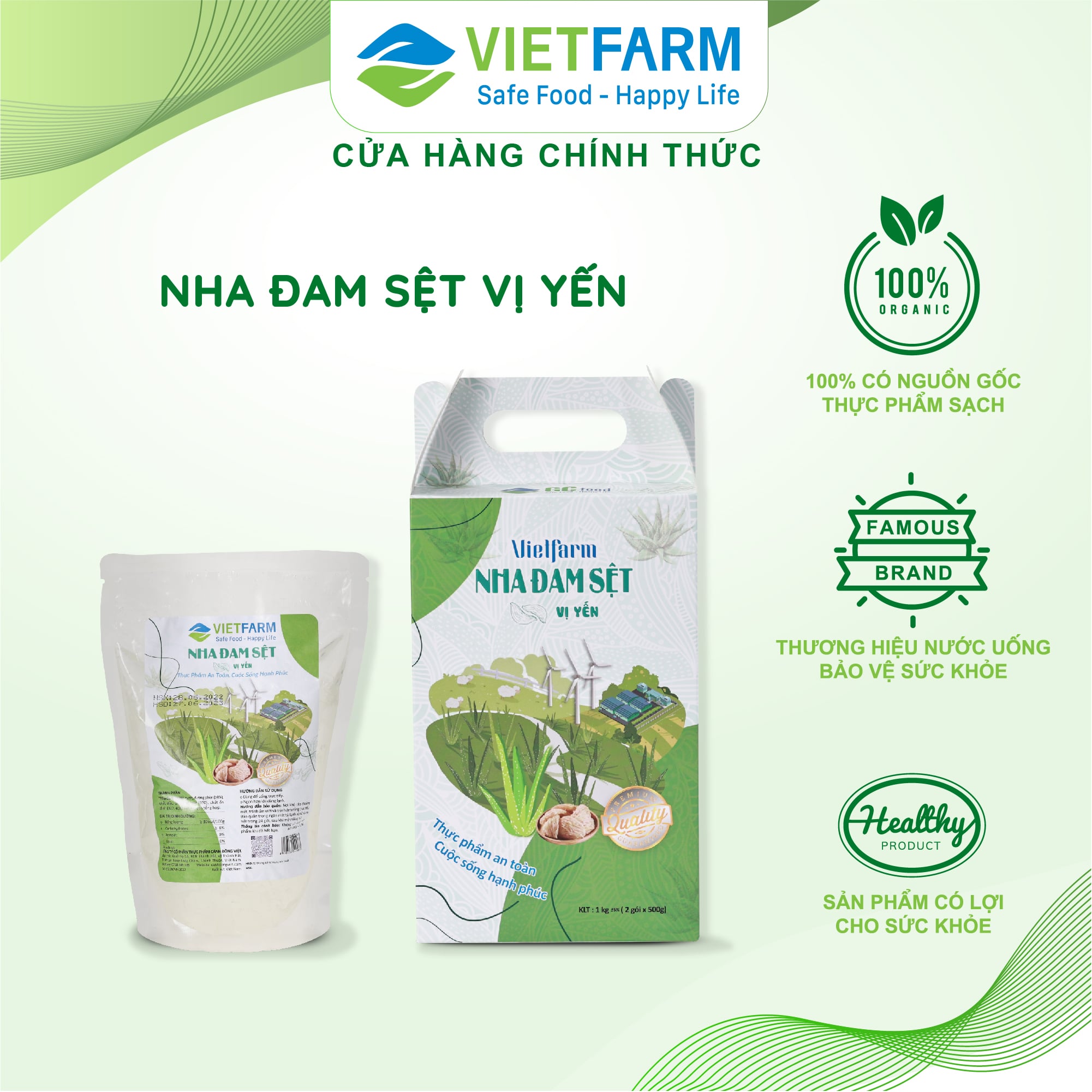 Thạch Nha Đam VIETFARM Mát gan giải độc tố